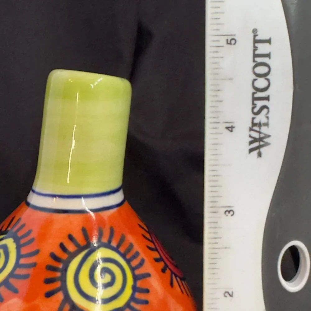 Mini Bud Vase Glossy Orange Green 5